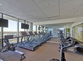 State of the art fitness center with yoga studio